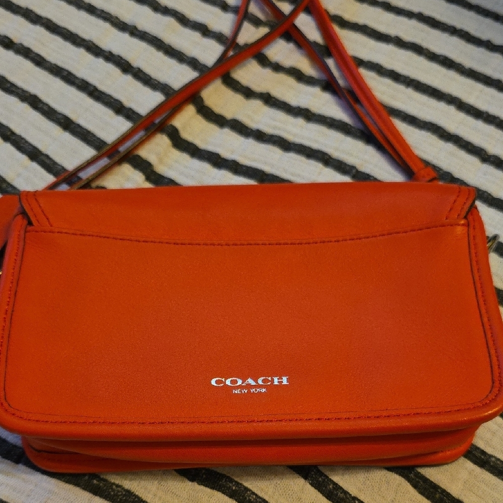 Coach Red Crossbody Bag with Tassel - Picture 4 of 10